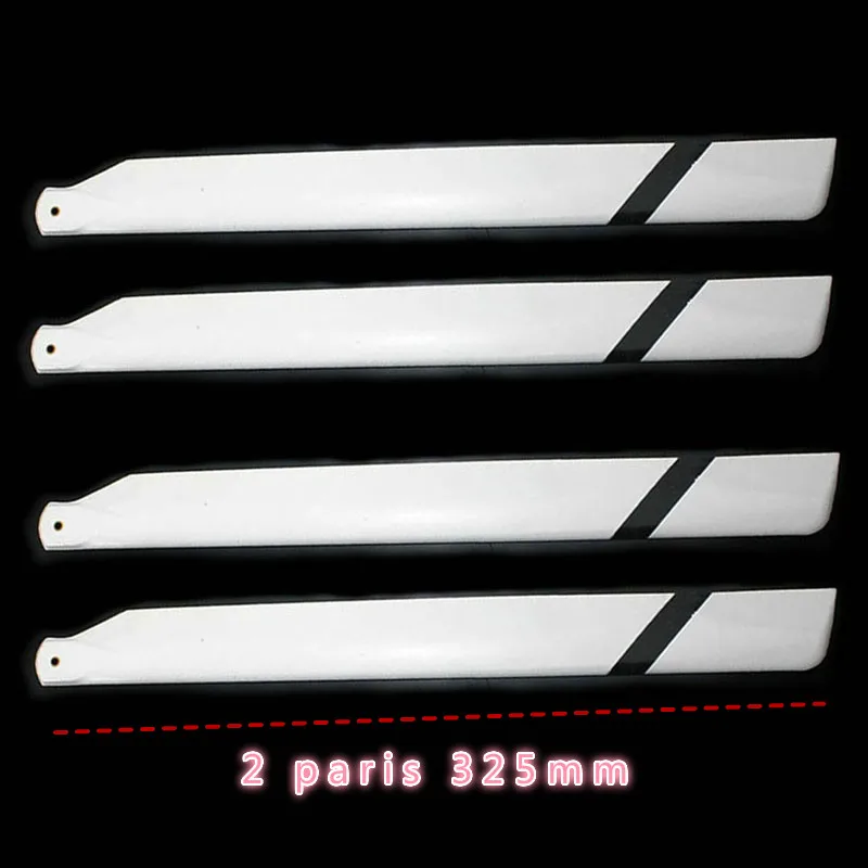 2 pairs 325mm Glass Fiber Main Blade For KDS  Trex 450 RC Helicopter