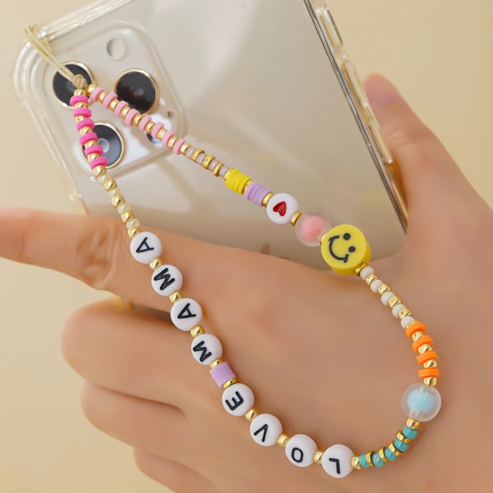 Telephone Jewelry Chain For Phone Case Turkish Evil Eye Charm Beads Star Pearl Phone Strap Women Mobile Chains Lanyard цепочка