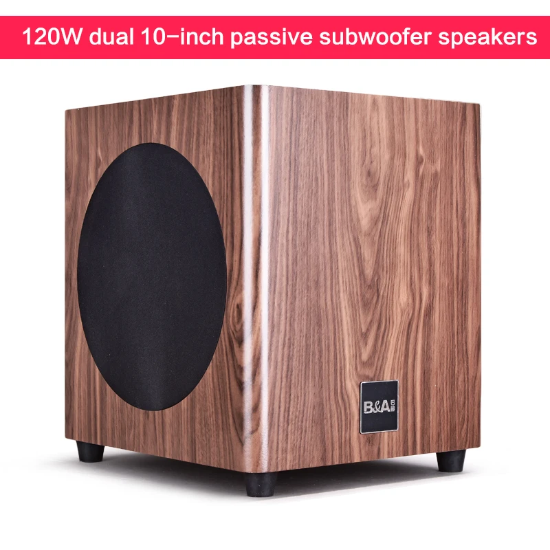 120W Dual 10-inch Passive Subwoofer Speakers C5P Subwoofer Home Theater HiFi Speakers High-power Audiophile Speakers 35Hz-20KHz