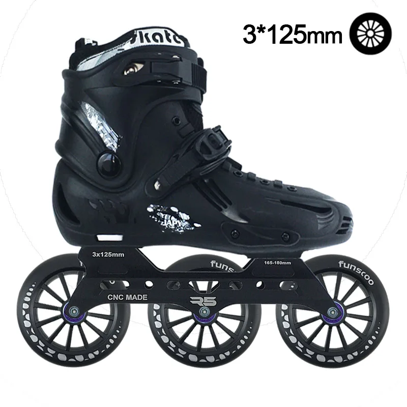 JK Original Inline Roller Skates 3 x 110/125 or 4 Wheels Speed Slalom Sliding Free Skating Kids Adult Roller Skating Shoes