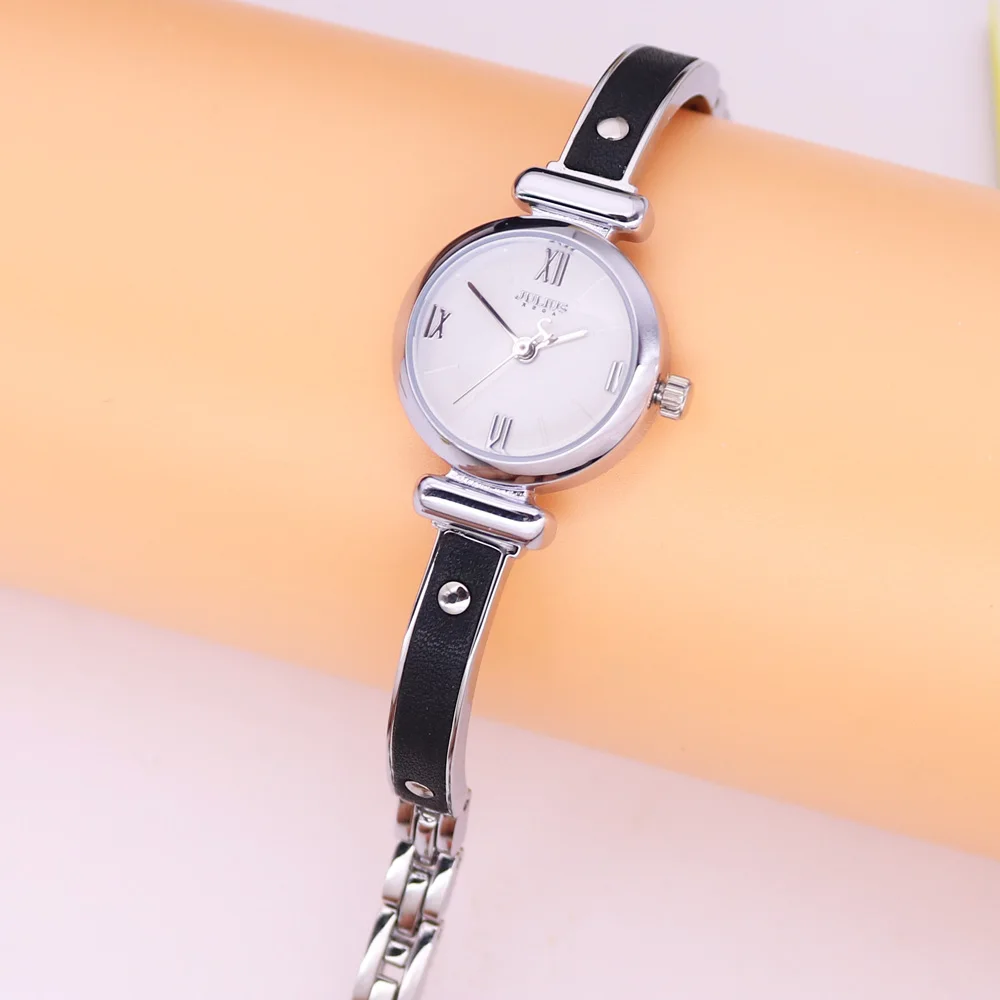 Small Bangle Women's Watch Japan Quartz Hours Fine Fashion Dress Chain Bracelet Girl's Birthday Clock Gift Julius Box