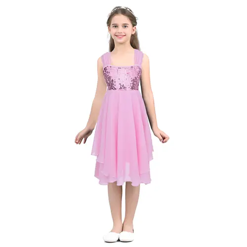Tulle Princess Ball Gown Teens Ballerina Leotard Dress Kids Girls Gymnastics Ballet Tutu Sequins Top Chiffon Dress Dance Wear - Image 9