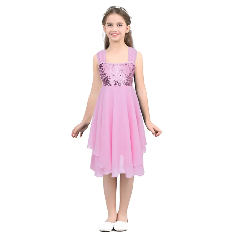 Tulle Princess Ball Gown Teens Ballerina Leotard Dress Kids Girls Gymnastics Ballet Tutu Sequins Top Chiffon Dress Dance Wear - Image 9