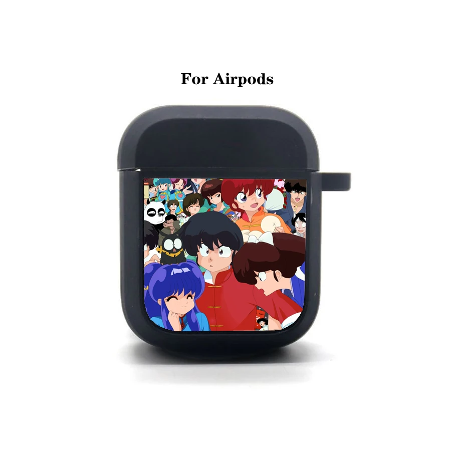 Anime Ranma ½ AirPods case Cover Apple AirPods Earphone bag Soft Silicone Bluetooth Protective Earphone Case