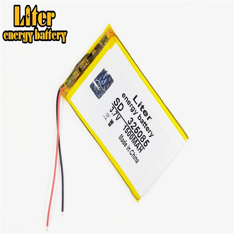 Migliore batteria di Formato di marca 325085 3.7V 1500mah ai polimeri di Litio Batteria con il Bordo di Protezione Per MP4 GPS Prodotti Digitali libero S