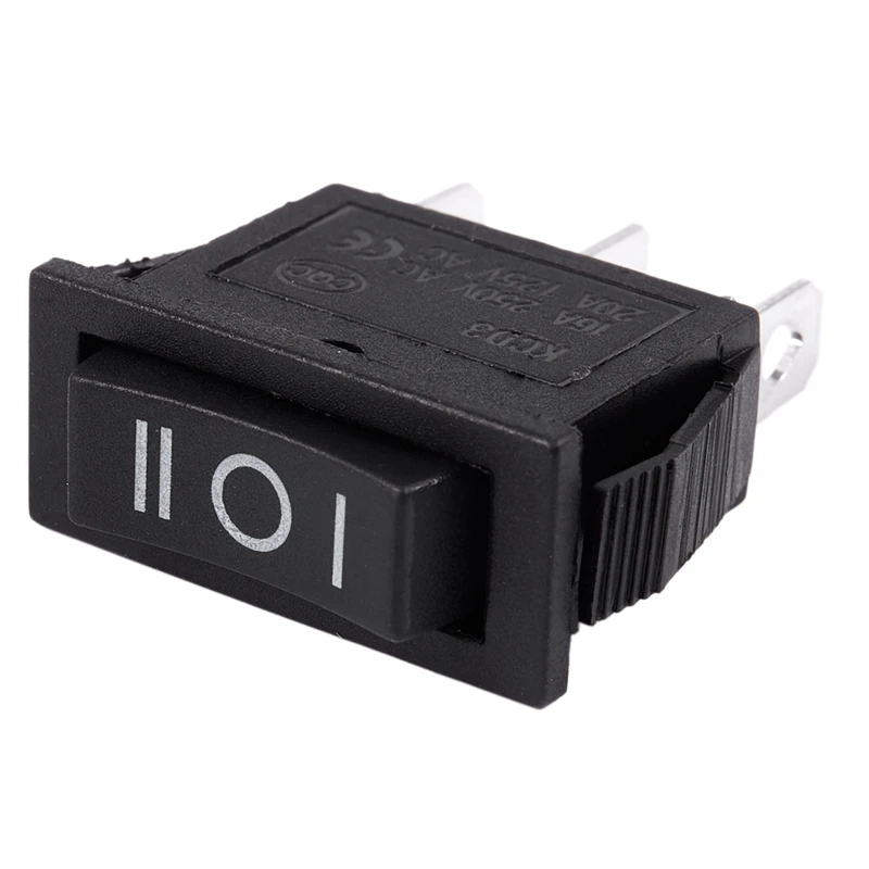 AC15A/250V 20A/125V 3 Pin SPDT ON-OFF-ON 3 Position Snap Rocker Switch