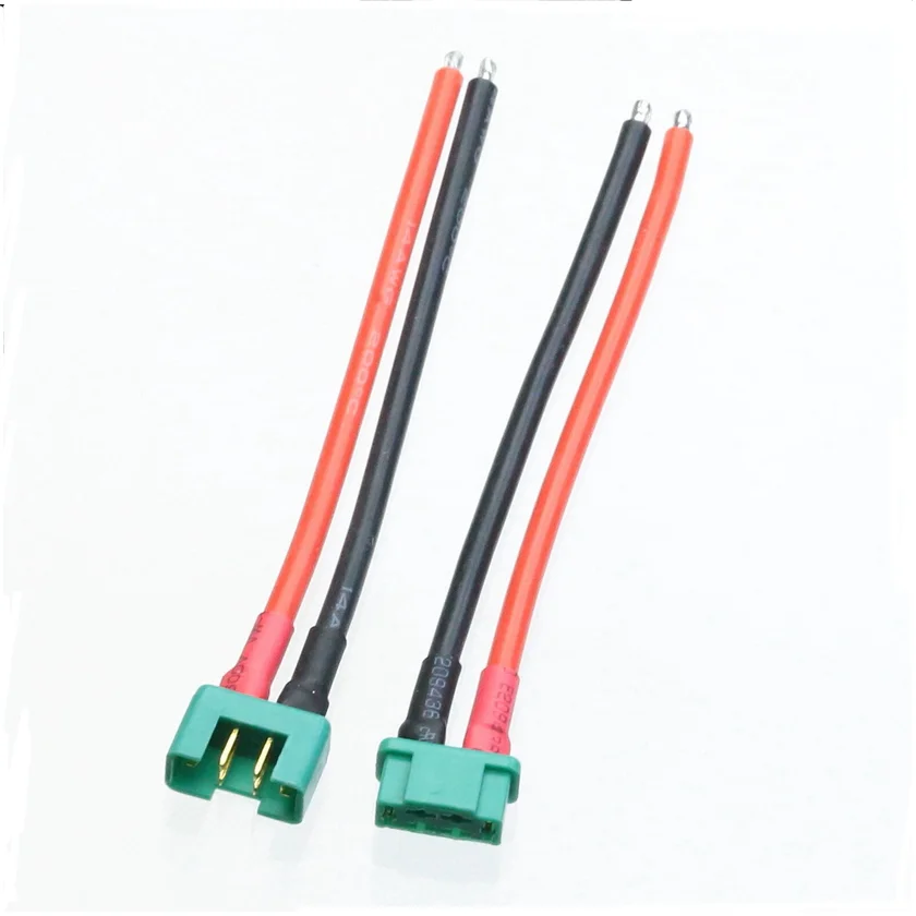 Male Female MPX Multiplex Tinned Pigtail 10cm 14awg Silicone Wire MPX Battery Cable Lead for RC  Charger FPV Drone Car  Boat