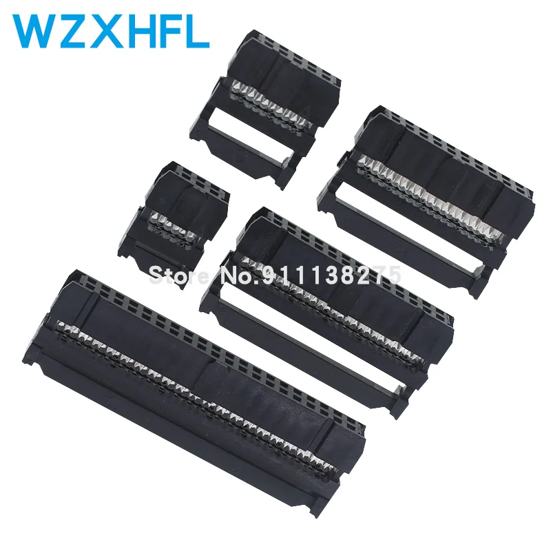 10PCS FC-6/8/10/12/14/16/18/20/30/40/50 Pins Female Header IDC Socket Connector 2.54MM pitch FOR 1.27MM Ribbon Cable Connector