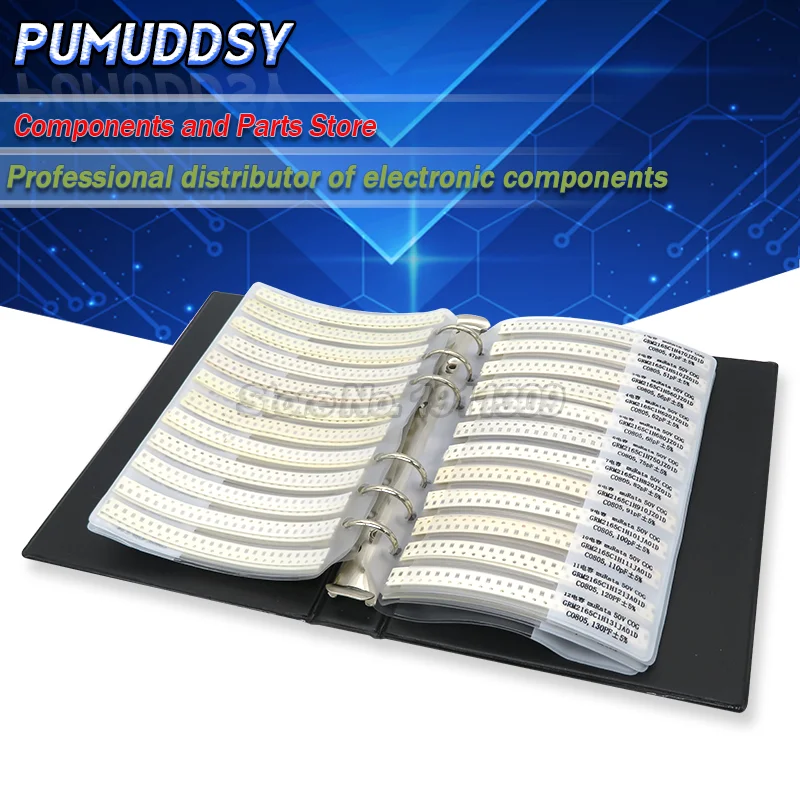 51/80/90/92 Values X 50PCS 25PCS 0201 0402 0603 0805 1206 Capacitor Sample Book 0.5pF ~ 10uF Chip SMD Capacitor Assortment Kit