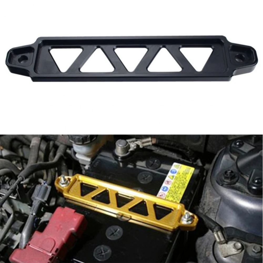 Aluminum Alloy Car Battery Fasten Bracket Holder Battery Tie Down Brace Fits for Honda Civic EG