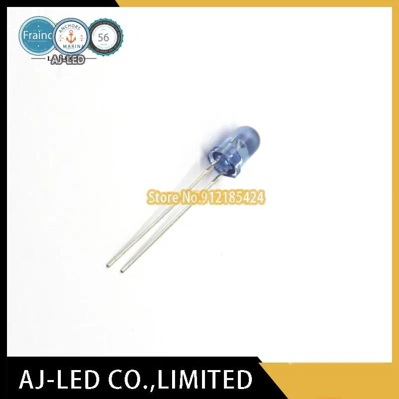 50pcs/lot IR333/H0-A infrared emitting diode 5mm wavelength 940nm±40° Everlight