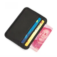 New Slim 100% Sheepskin Genuine Leather Men's Wallet Male Thin Mini ID Credit Card Holder Small Cardholder Purse For Man 3