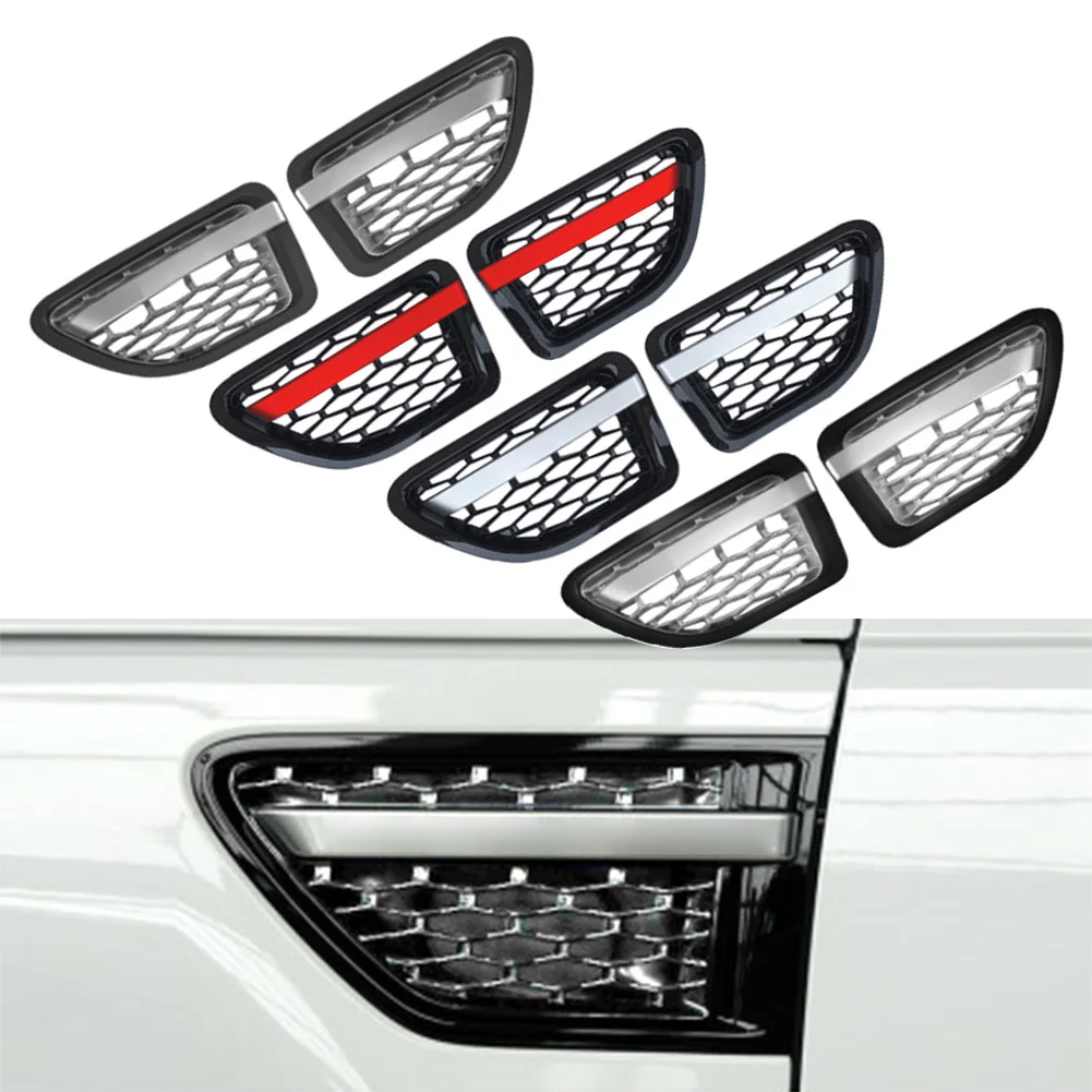 

2Pcs Car Front Side Fender Air Vent Grille Grill ABS For Land Rover L320 Range Rover Sport 2005 2006 2007 2008 2009