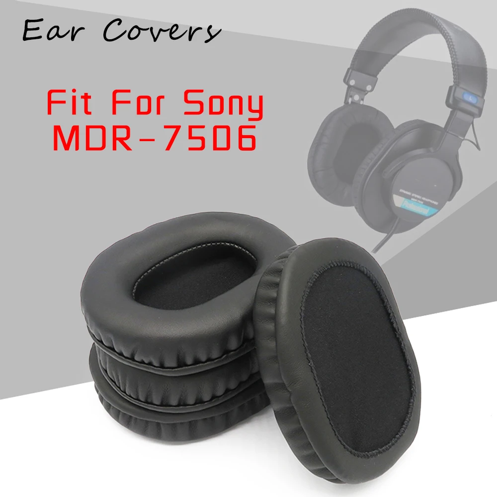 Ear Pads For Sony MDR-7506 MDR 7506 Headphone Earpads Replacement Headset Ear Pad PU Leather Sponge Foam