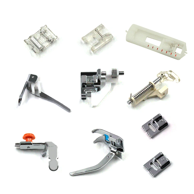 15/42/82PCS Sewing Machine Presser Foot Press For Brother Singer Kit Braiding Blind Stitch OverLock Zipper Ruler Parts Accessory