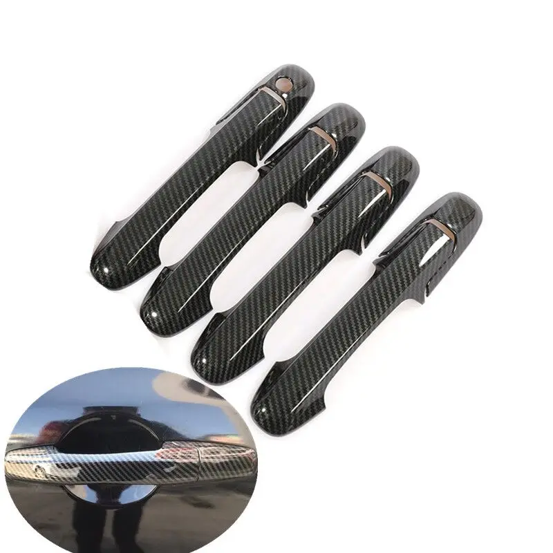 Для BYD F6 2008 2009 2010 2011 2012 2013 2014 углеродное волокно хромированная Автомобильная боковая дверная ручка декоративная крышка наклейка Стайлинг Аксессуары