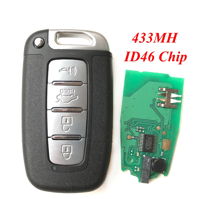 4BT Smart key Per Hyundai I30 IX35 Sonata Genesis Veloster Equus 2009 2010 2011 2012 2013 2014 2015 chiave A Distanza ID46 Chip di 433MHz