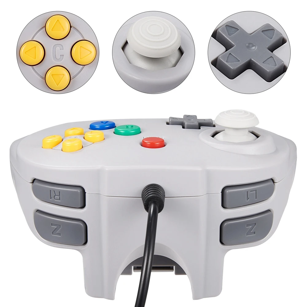 [New Version] 2 Pack for N64 Controller, iNNEXT Game pad Joystick for 64-Plug & Play (Non PC USB Version) (Joystick from Japan)