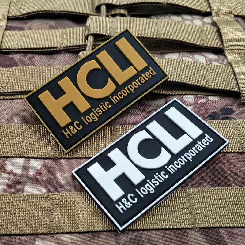 H&C Logistic Incorporated HCLI PVC Hook&Loop Patches Soft Rubber Armband Outdoor Backpack Clothing Decoration Stickers Applique