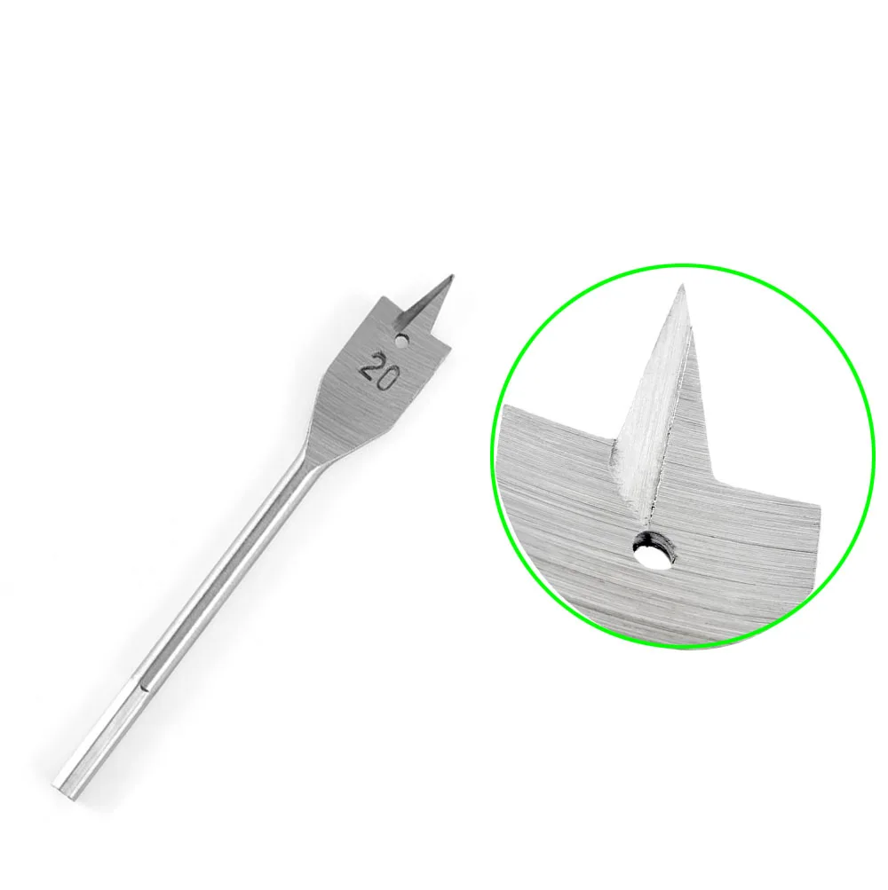 Juego de piezas de acero de alto carbono, 1 taladro plano para madera, 6-50mm, brocas de pala para carpintería, herramienta de carpintería duradera,