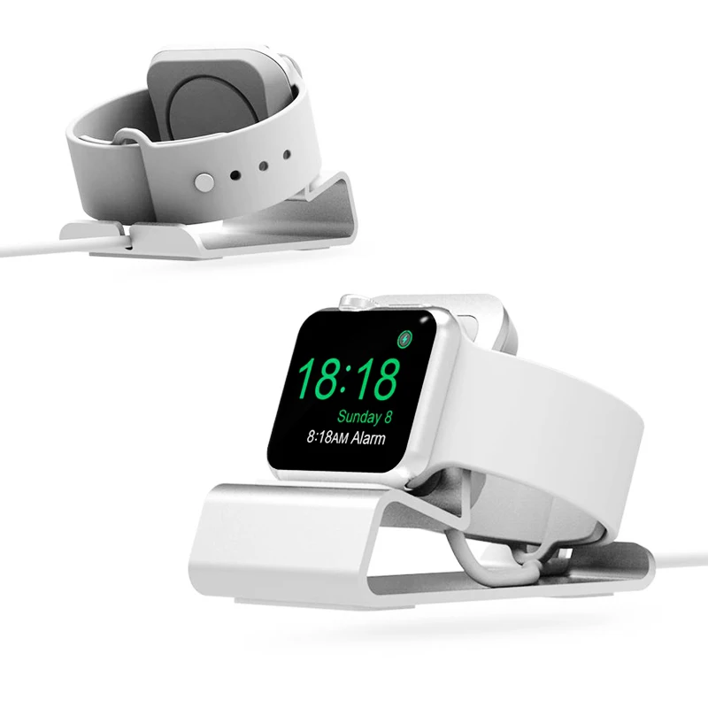 

holder for apple watch series 6 SE 5 4 3 21 stand Nightstand keeper Aluminum home charging dock for iWatch base accessories