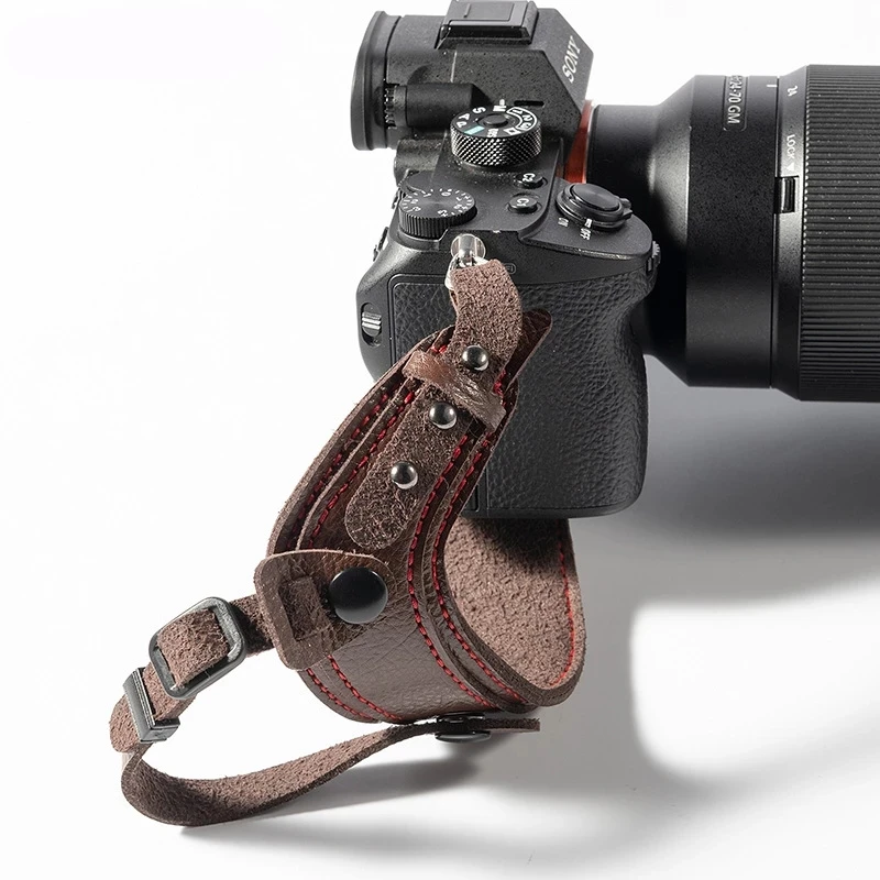 Camera Leather Wrist Strap DSLR Portable waterproof Hand Belt Holder Shockproof Strap for Canon Nikon Sony Leica Fujifilm