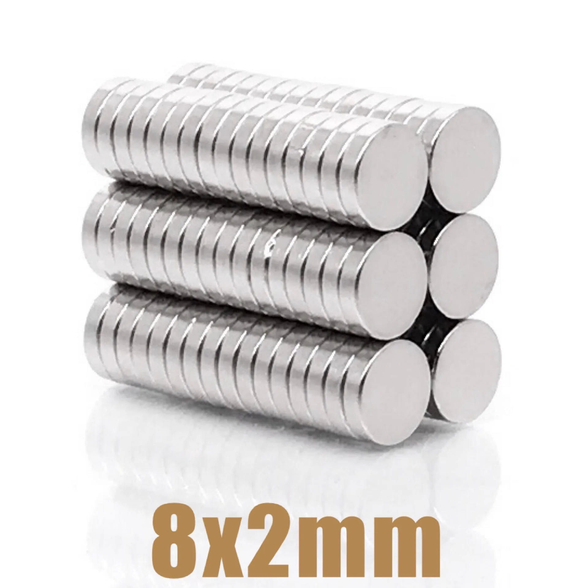 20/50/100/200/500/1000Pcs 8x2 Super Powerful Strong Bulk Round NdFeB Neodymium Disc Magnets Dia N35 Rare Earth Magnet 8*2