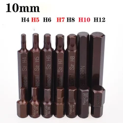 H8-H10 Hex Screwdriver Bit 10mm Hex Shank S2 Stee Allen Wrench Drill Bit Socket Wrench Adapter Set Car Hand Tools Repair Kit