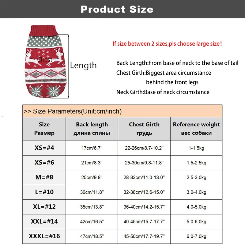 Winter Christmas Elk Dog Clothes for Small Dogs Cartoon Pattern Pet Sweater Clothing for Pitbull Dachshund Jumper Cat Costume