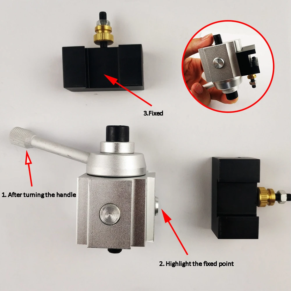 Un set di strumenti portacoltelli multifunzione mini portautensili in alluminio americano a cambio rapido portautensili per attrezzature per tornio
