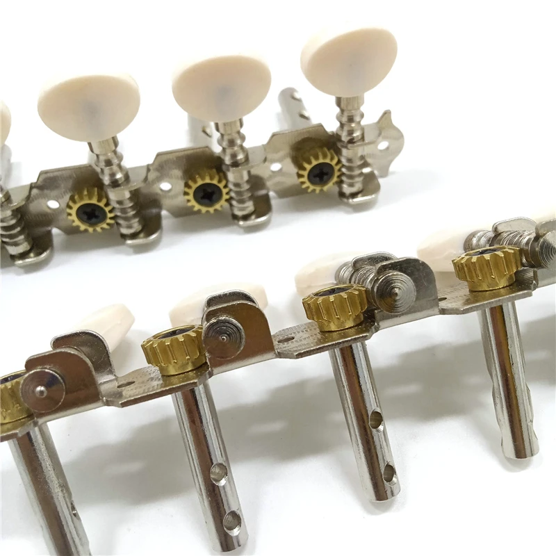 Ein Set mit 2 Stück 6R6L Chrom 12-Saiten Akustikgitarren-Stimmwirbel, Mechaniken, Stimmmechaniken, Gitarrenzubehör, Teile – Detail 7