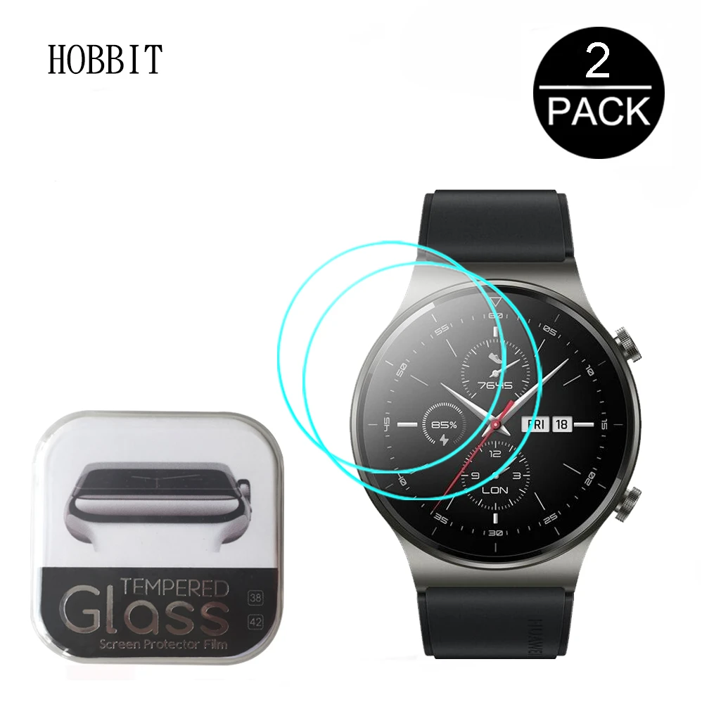 2 pezzi di vetro temperato 2.5D per Huawei Honor Magic Watch GT 2 GT2 GS Pro 46mm Smartwatch pellicola protettiva per schermo vetro antigraffio