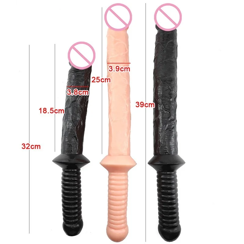 Soft Realistic Penis Butt Dildos Anal Sex Toys with Handle Butt Plug Anus Dilator Massage Stimulaiton Sex Products for Women