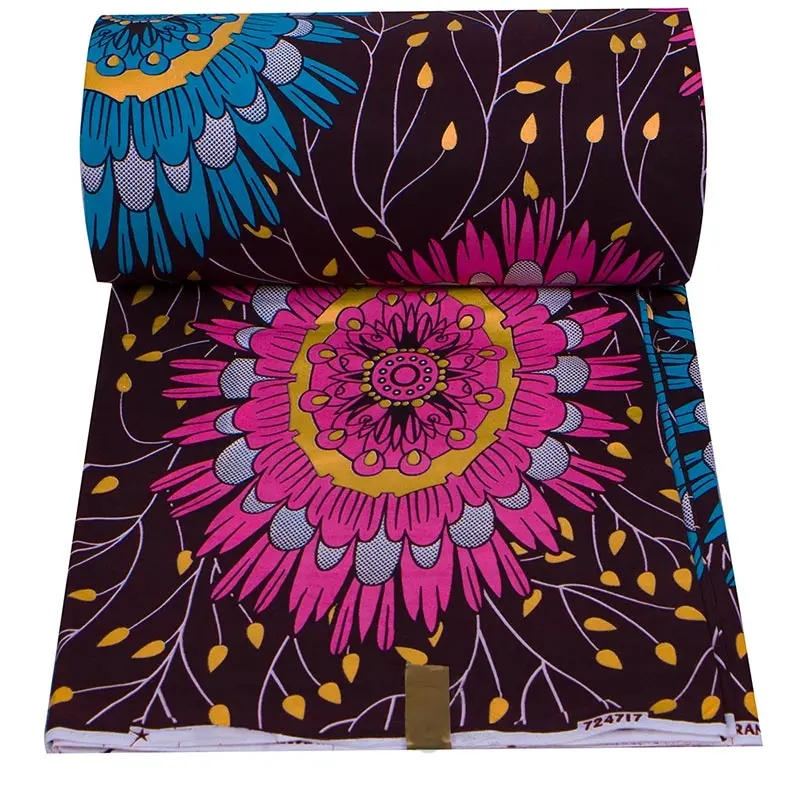 Afrikaanse Print Stof Nieuwe Mode Hoge Kwaliteit 100% Katoen Veelkleurige Ankara Real Wax 6 Yards Diy Voor Jurk Bruiloft