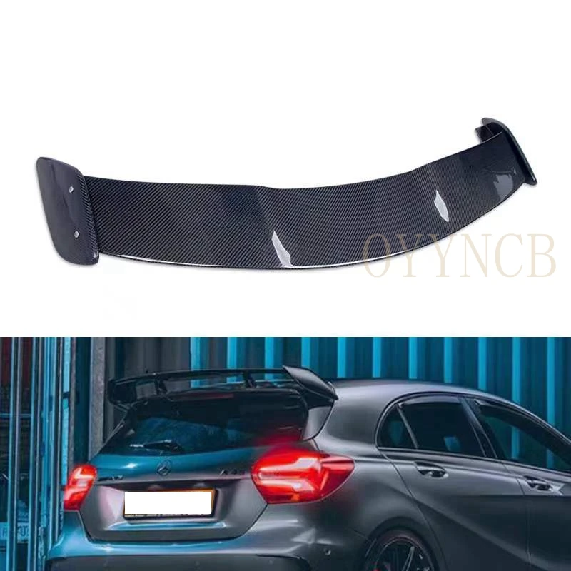 For Mercedes-Benz A-Class W176 W177 A160 A180 A200 A250 A45 AMG style Hatchback 2013-2018 Carbon Fiber Spoiler Tail Box Cover