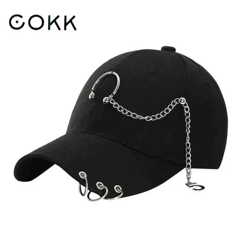 

COKK Black Cap Women Solid Color Baseball Cap Snapback Caps Casquette Sun Hat Casual Gorras Hip Hop Dad Hats For Men Unisex Bone