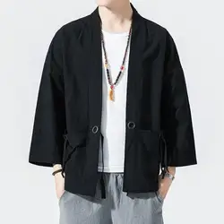 Japońskie Retro szlafrok Kimono Cardigan koszula mężczyźni i kobiety Casual Yukata Haori lato cienki płaszcz topy kurtka przeciwsłoneczna topy plażowe