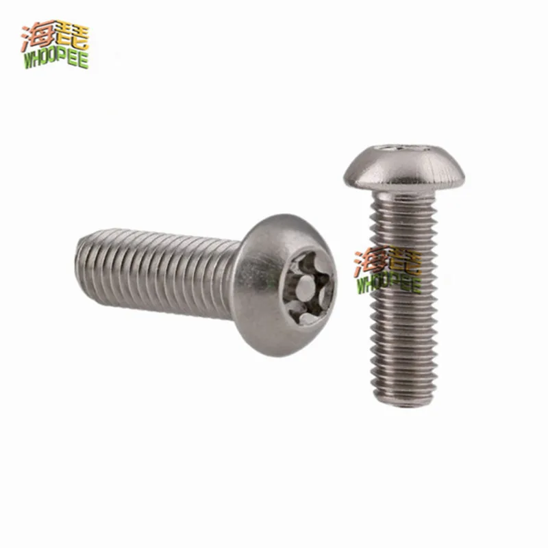 

M2 M2.5 M3 M4 M5 M6 M8 A2-70 304 stainless steel Six Lobe Torx Button Round Head with Pin Tamper Proof Security Screw Bolt