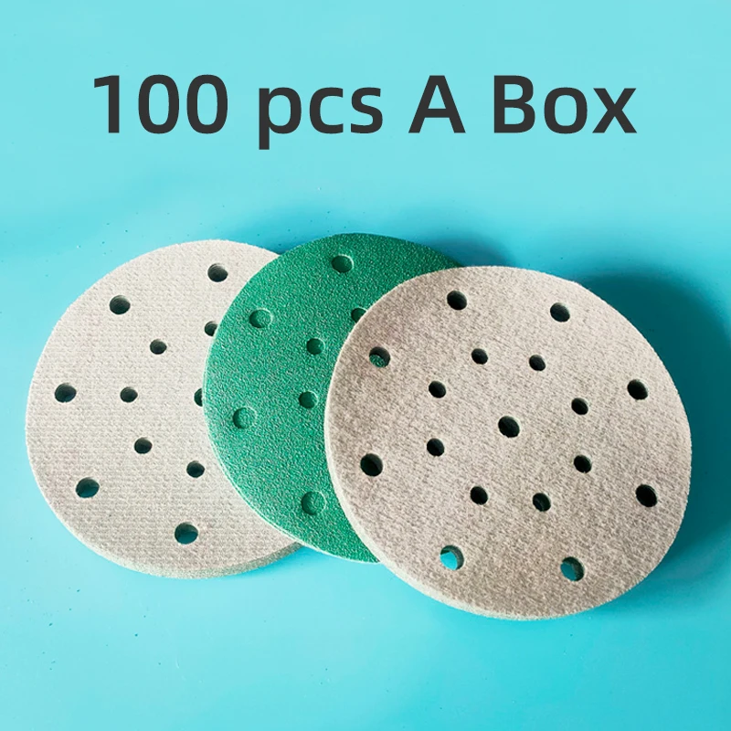 100 Pcs 6 Inch 17 Gaten Schuurpapier 150Mm Schuurschijf Nat & Droog Grit 80/120/240/400 voor Festool/Mirka Sander Grinder Schuurpapier