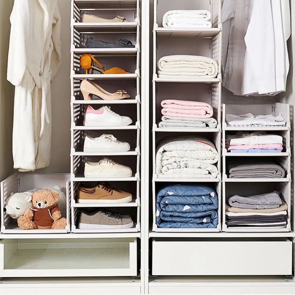 Detachable Clothes Organizer корзина для белья Wardrobe Partition Board Drawer Basket Shelf Box