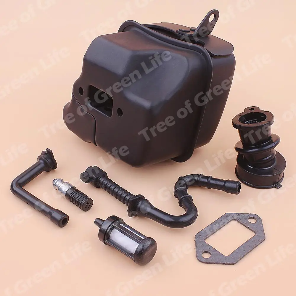 Silenciador de escape para motosierra Stihl MS361 MS 361, colector de admisión, Kit de junta de línea de filtro de aceite y combustible, 1135, 140, 0650