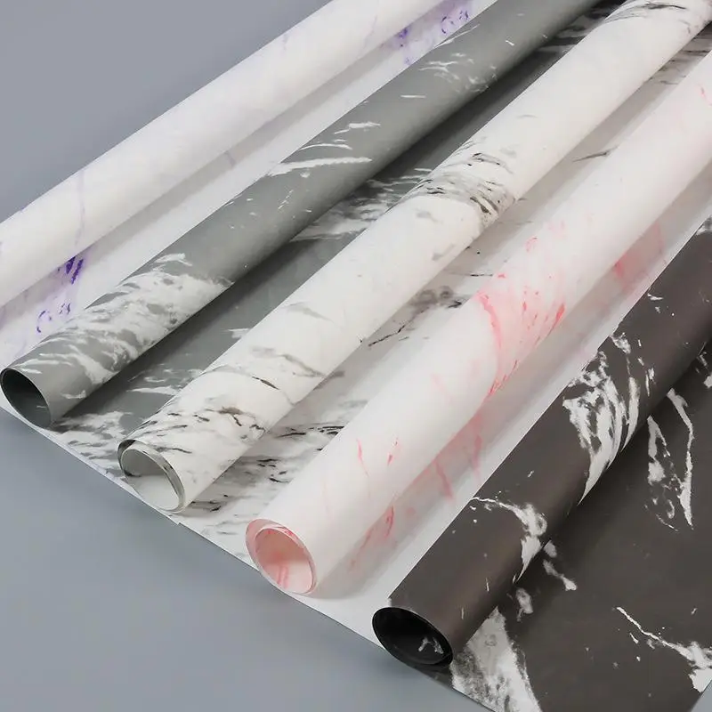 

10pcs Marble Flower Wrapping Paper Handmade DIY Gift Wrapping Paper 60x60cm Wedding Birthday Party Packing Craft Office Supply