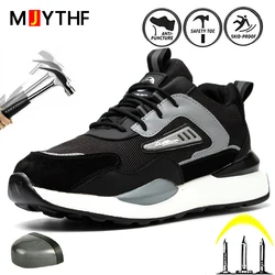 MJYTHF-botas de trabajo y seguridad para hombre, zapatos indestructibles con tapa de cabeza de acero, ANTIPERFORACIONES, talla grande 49