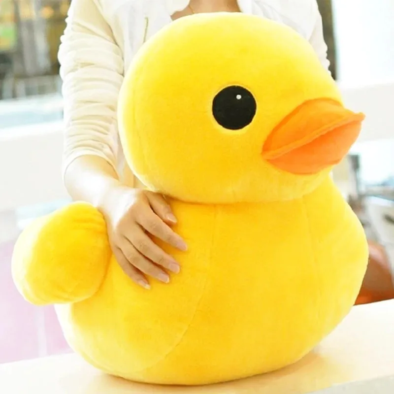 30/50CM Hot Stuffed Dolls Rubber Duck Hongkong Big Yellow Duck Plush animal baby Toys Hot Sale Best Gift For Children