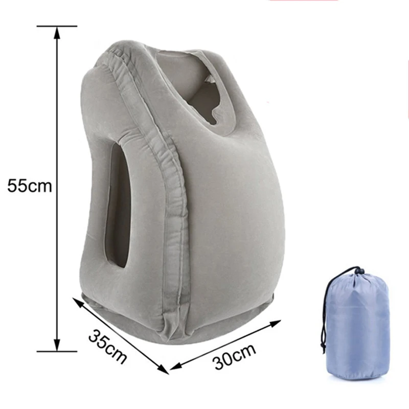 Inflatable Travel Pillow Office Nap Pillow Portable Cushion Neck Pillow Airplane Flight Outdoor Sleeping Bag Train Pillow Sleep