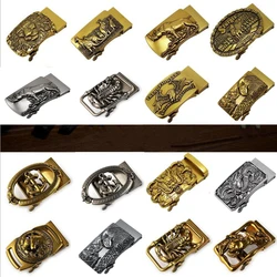 new Antique automatic buckle men's belt head retro alloy buckle trousers belt buckle head golden faucet buckle luxury fashion