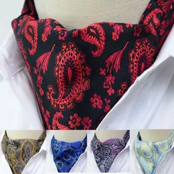 Cravates Ascot de luxe pour hommes, cravates vintage Paisley Craings.com auto-attachées, style britannique, gentleman, polyester, mariage, FormaParty