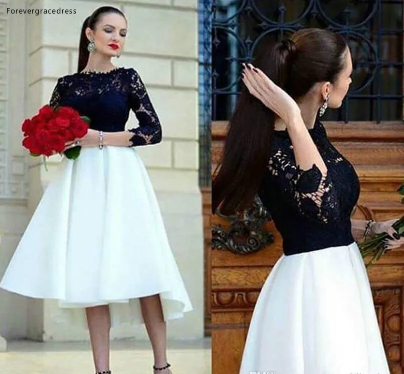 

2019 Short Bateau Bridesmaid Dress A-Line Lace Top Garden Country Formal Wedding Party Guest Maid of Honor Gown Plus Size Custom