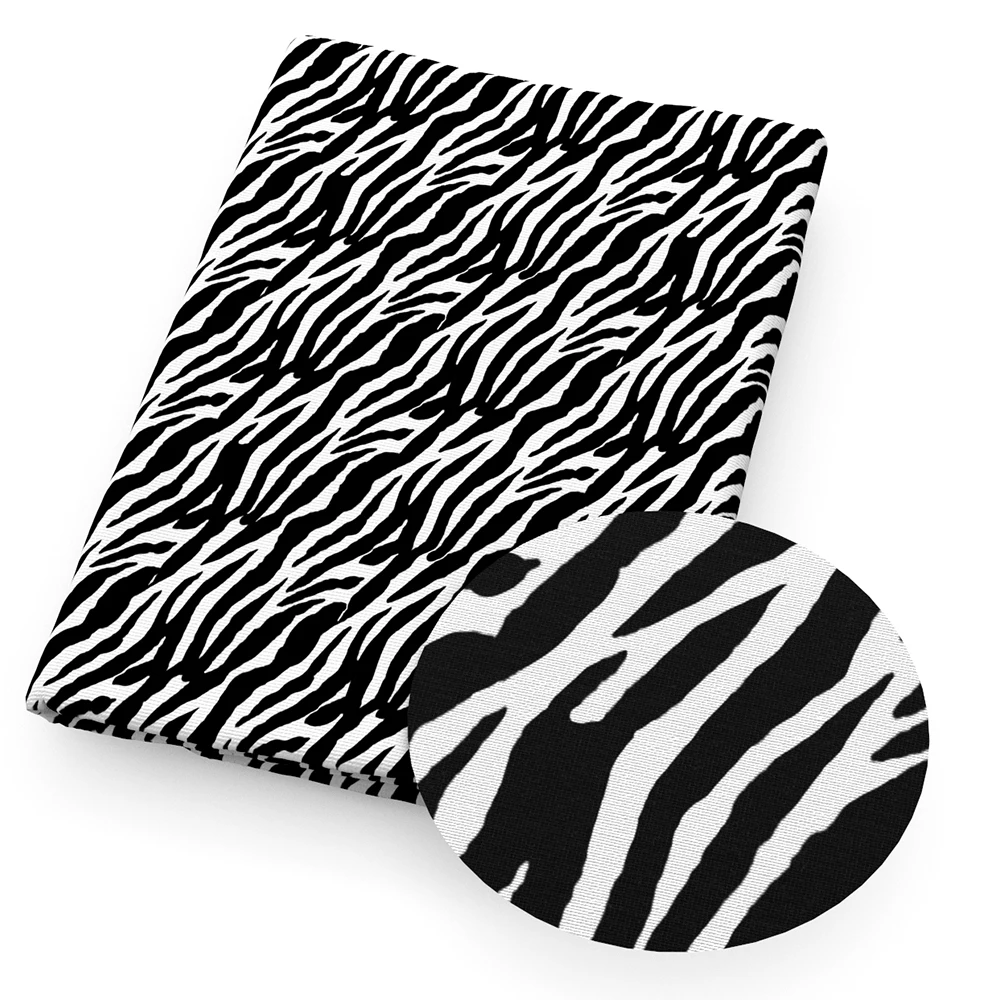 Tessuto di cotone poliestere Zebra Patchwork per tessuti per bambini che cuciono tessuti trapuntati materiale per ricamo fatto a mano fai da te, 1