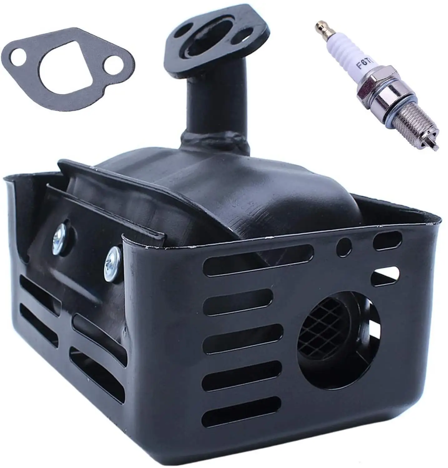 Muffler Exhaust Assembly with Exhaust Pipe for Honda GX160 GX200 5.5hp 6.5hp Engine Replace 18300-ZE1-900 Garden Power Tools